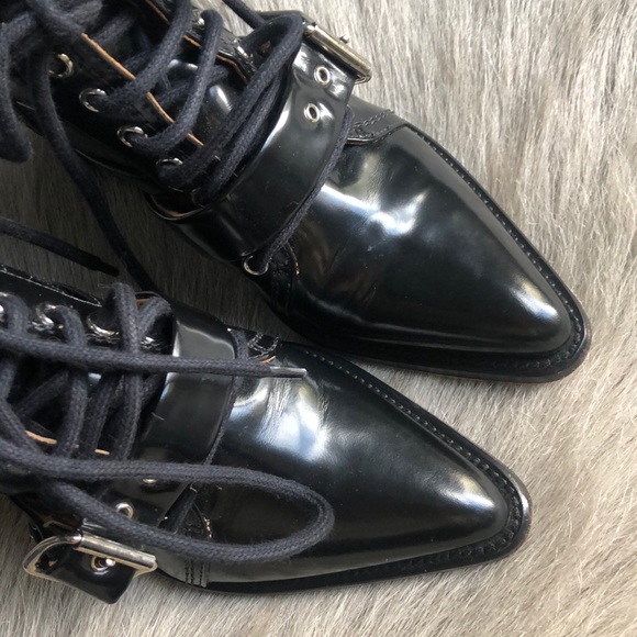 Chloe Rylee lace up Black Boots 36 - Picture 3 of 8